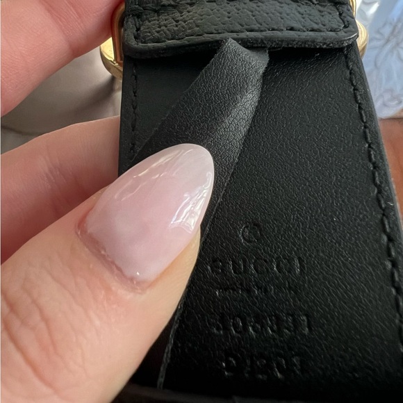 Sold- Authentic Gucci Marmont Large Black Leather GG Belt - Picture 8 of 9